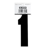 Klassen Self-Adhesive and Reflective Number 1 - 3-in - Vinyl - Black