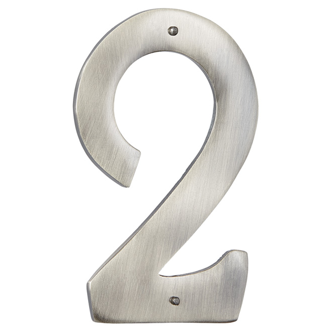 Klassen Modern Number 2 - 3 1/2-in - Metal - Antique Nickel