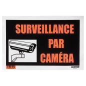 Klassen French Surveillance par caméra  Sign - Plastic - 8-in x 12-in - Red and Black