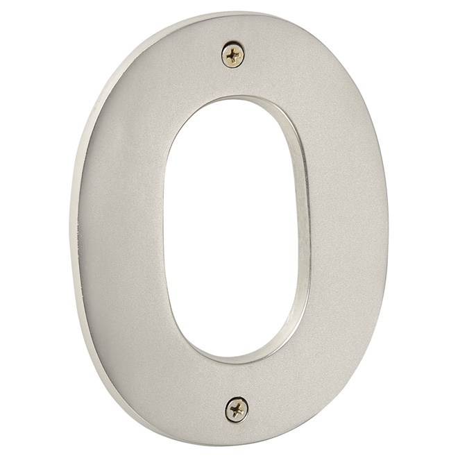 Klassen Modern Number 0 - 5-in - Metal - Pewter