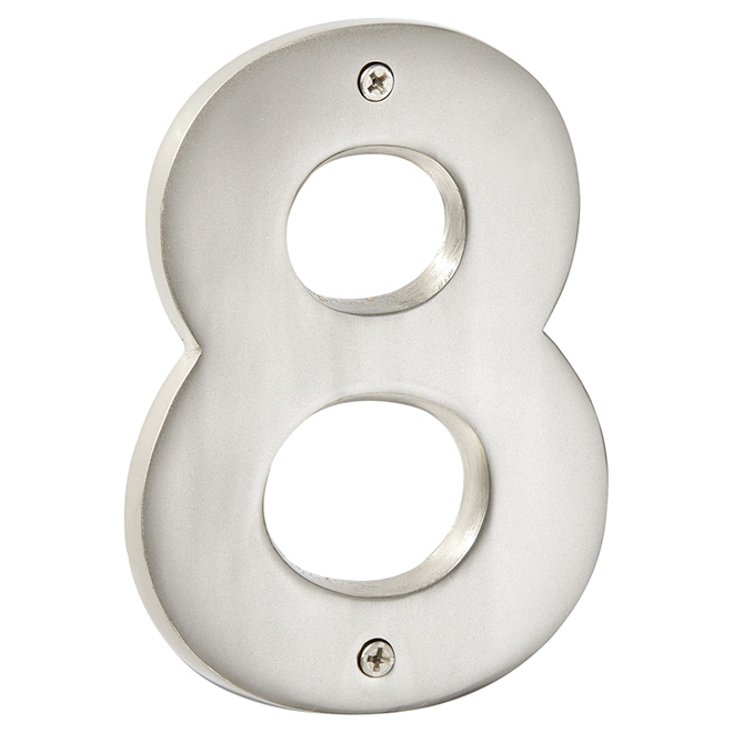 Klassen Modern Number 8 - 5-in - Metal - Pewter