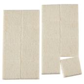 Flexi-Felt Wool Pads - Self-Adhesive - Beige - 16 Per Pack - 15/16-in W