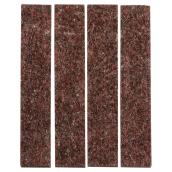 Flexi-Felt Rectangular Wool Pads - Self-Adhesive - Brown - 4 Per Pack - 3/4-in W x 4-in L