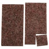 Flexi-Felt Wool Pads - Self-Adhesive - Brown - 16 Per Pack - 15/16-in W