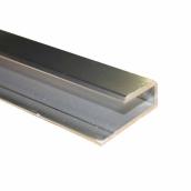 Moulure en J, aluminium, fini lustré Mira, 8 pi de long x 1/4 po de large