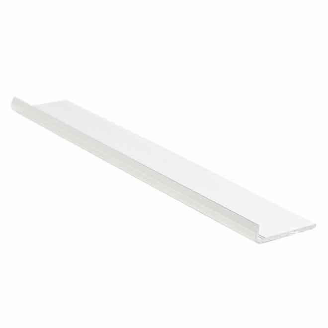 Moulure unie de facade, aluminium, fini mira lustré, 8 pi de long x 15/16 po de large