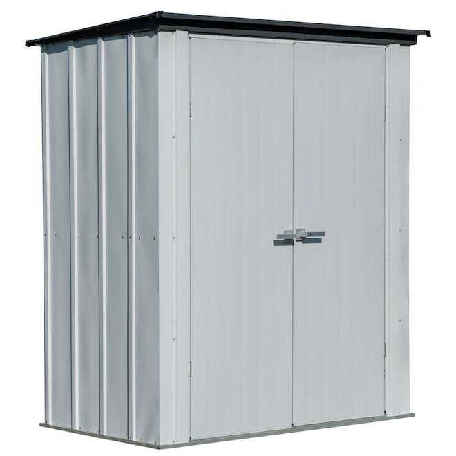 Arrow Spacemaker Patio Steel Storage Shed 5-ft x 3-ft - Grey