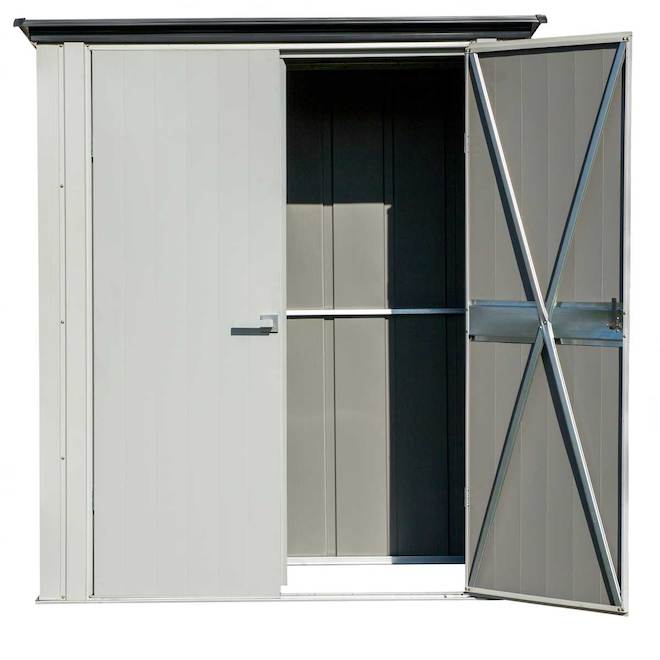 Arrow Spacemaker Patio Steel Storage Shed 5-ft x 3-ft - Grey