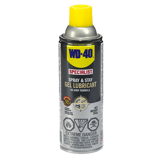 WD-40 Specialist Spray and Stay Gel Lubricant - Rust Prevention - Resists Water - 283 g