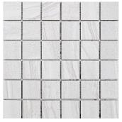 Tuile de porcelaine «Paros 2x2», 30 x 30 cm, blanc, 4/bte
