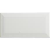 Tuile de céramique, 4" x 8", 50/boîte, blanc lustré, 10,70 pi²