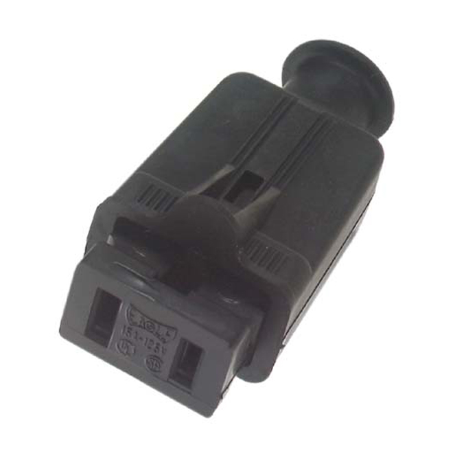 Eaton Straight Blade Connector - Thermostatic Rubber - Black - 15-amp