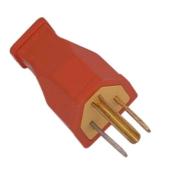 Eaton Straight Blade Plug - Thermoplastic - Orange - 15-amp