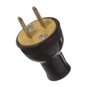 Cooper Standard Straight Blade Plug - Non-Grounding - Black Thermoplastic - 15-amp