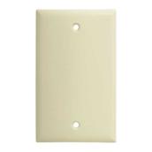 Eaton 1-Gang Blank Wall Plate - Ivory - Plastic - 4 1/2-in H x 2 3/4-in W x 3/32-in D