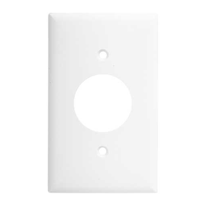 Eaton Decorator 1-Gang Wall Plate - White - Thermoset - Polymer - 2 3/4-in W x 4 1/2-in H