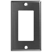 Eaton Decorator 1-Gang Wall Plate - Stainless Steel - 2 3/4-in W x 4 1/2-in H
