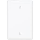 Eaton Mid-Size Blank Wall Plate - White Polycarbonate - Glossy - 3 1/8-in W x 4 7/8-in H