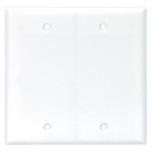 2-Gang Wallplate - White