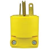 Cooper Commercial Straight Blade Plug - Non-Grounded - Yellow - 15-amp