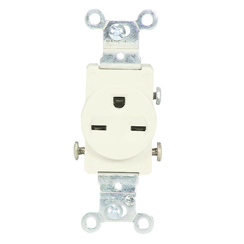 Single Receptacle - 15 A/250 V - 3F/2P - White