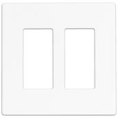 Eaton 2-Gang Wall Plate - Screwless - Polycarbonate - 4 7/8-in W x 4 1/2-in L
