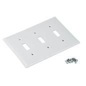 Standard Switch Plate - 3-Gang - White