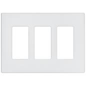 Screwless Wall Plate - 3-Gang - Mid Size - Silver Granite
