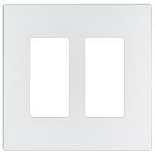 Screwless Wall Plate - 2-Gang - Mid Size - Silver Granite