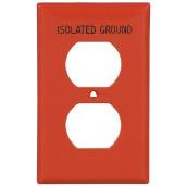 Simple Wall Plate - Duplex - Nylon - Red