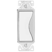 Interrupteur Aspire, 1 voie, 15A, 120/277V/AC, blanc satin