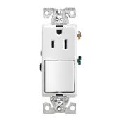 Eaton Tamper Resistant Switch and Receptacle - White -15-Amp - Single Pole