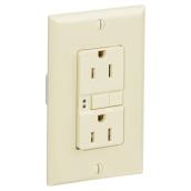 Self-testing GFCI Receptacle - 15 A; 125 V - Ivory