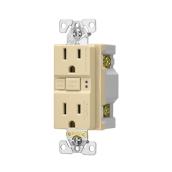 Eaton Tamper Resistant Self-Test GFCI Receptacle - 15-Amp - 3-Wire Ground - Ivory