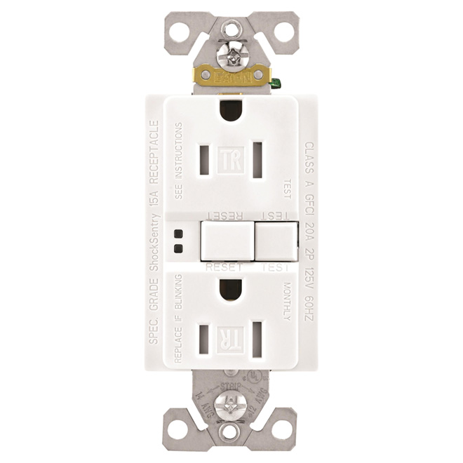 Eaton Electrical Outlets - 15-Amp - 125-Volt - Tamper Resistant - Duplex Receptacle - White