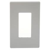 Eaton 1-Gang Midsize Wall Plate - Screwless - Polycarbonate - Granite - 3 1/4-in W x 5-in L