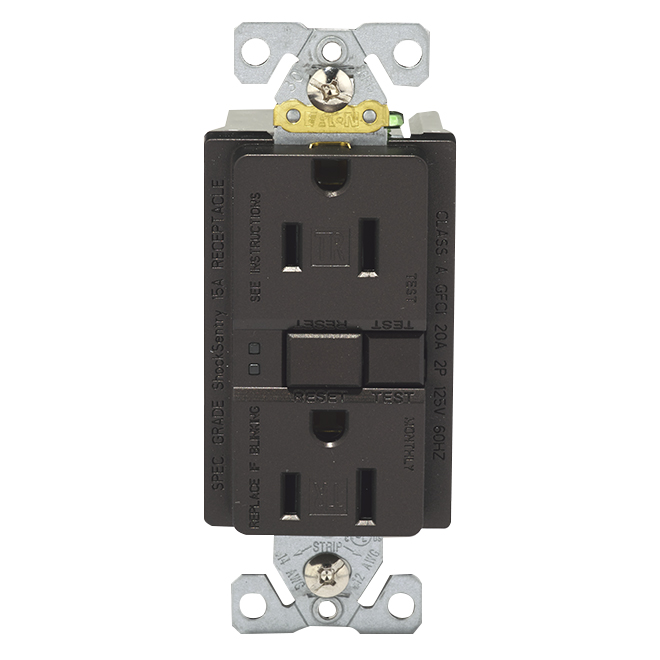 Eaton GFCI Tamper Resistant Receptacle - Polycarbonate - Oil Rubbed Bronze - 125-Volt