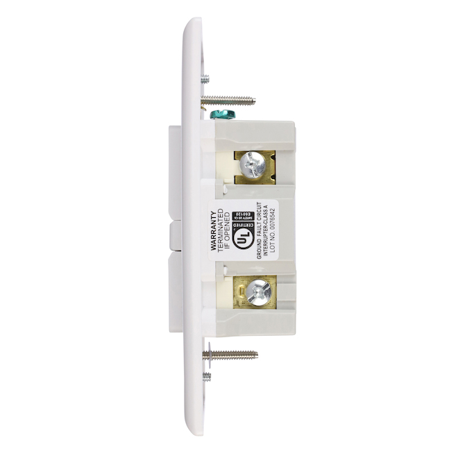 thumbnail image 2 of Eaton Self-Test GFCI Receptacle With Alarm & Wall Plate – 15A, 125V, White 2 of 11