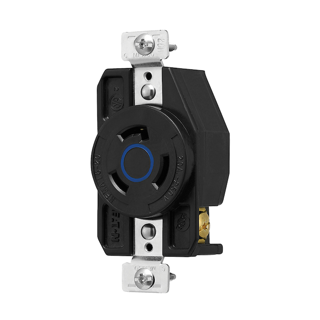 Eaton Blue 20-Amp Duplex Industrial Outlet Receptcble (1-Pack)