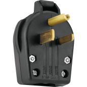 Eaton 30/50-Amp 125-Volt Black 3-Wire Grounding Plug