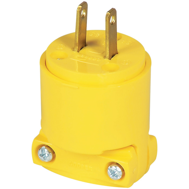 Eaton 15-Amp 125-Volt Yellow 2-Wire Plug