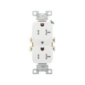 Eaton White 20-Amp Duplex Tamper-Resistant Outlet (1-Pack)