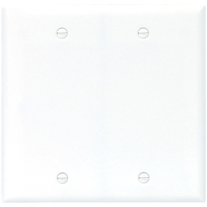 Plaque murale obturatrice à 2 prises Eaton, taille standard, blanc (1/pqt)