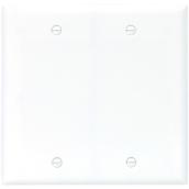 Eaton 2-Gang 1-Pack White Blank Standard Wall Plate