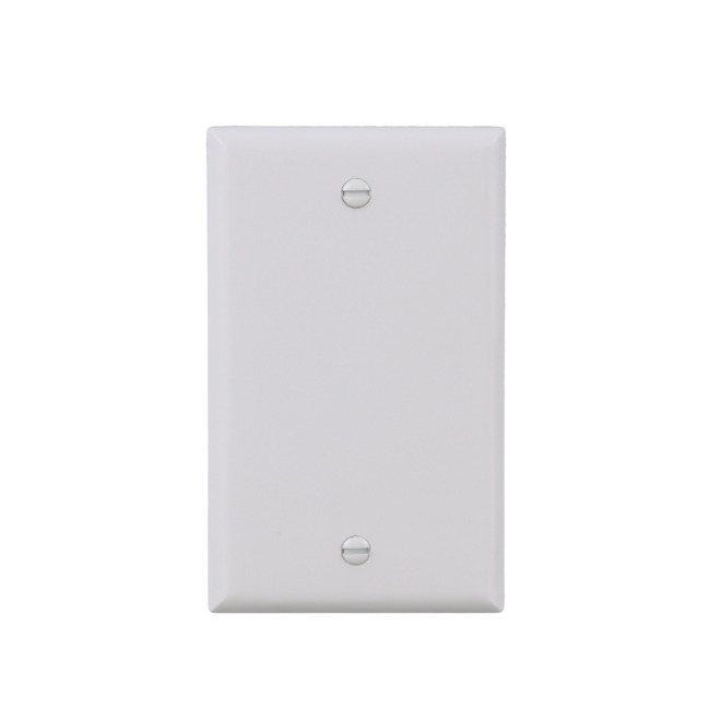 Eaton 1-Gang 1-Pack White Standard Blank Wall Plate