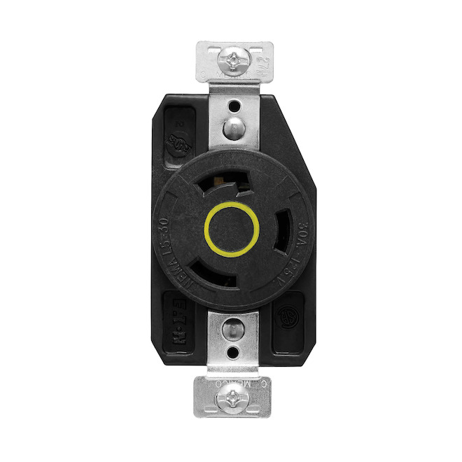 Eaton Arrow Hart Yellow/Black 30-Amp Duplex Oulet (1-Pack)