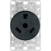 Eaton Black 30-Amp Round Dryer Power Outlet (1-Pack)
