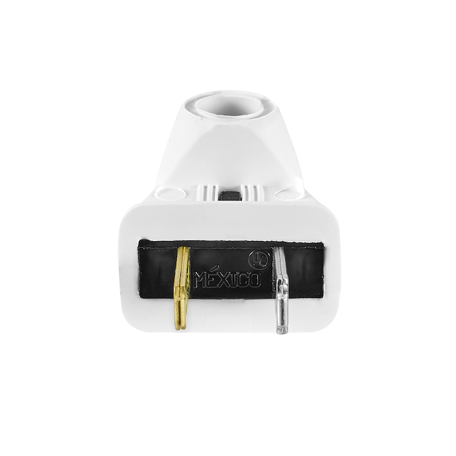 Leviton 15 Amp 125-Volt 3-Wire Grounding Plug, White, 58% OFF