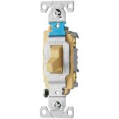 Eaton 15-Amp Double Pole Ivory Toggle Light Switch (1-Pack)