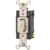 Eaton 20-Amp Single-Pole Ivory Toggle Light Switch (1-Pack)